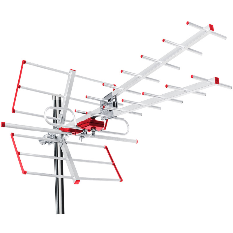 TV-antenn DVB-T/T2 HEVC Maclean, passiv, extern combo, LTE-filter, UHF/VHF max 100dB?V, MCTV-855