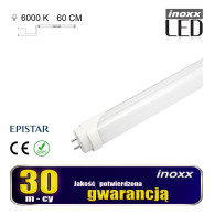 LED-lampa 60 cm 9W T8 6000K G13 enkelriktad kall