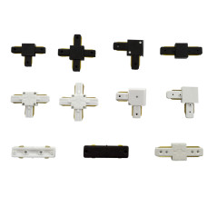 Anslutning för enfasiga räls svart 230V