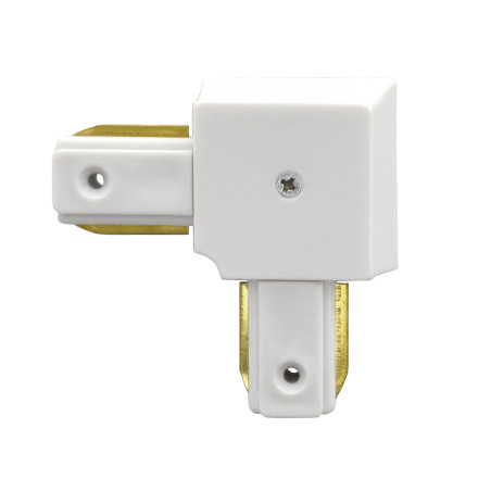 Anslutning för enfasiga skensystem hörn 90 grader vit 230V