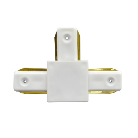 Anslutning till enfasiga skenor form T vit 230V