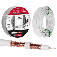 Koaxialkabel Maclean, Satellitantennkabel, RG6 1.02CU+4.8FPE+CU/P+32*0.12CU+6.8PVC, 50M, MCTV-471