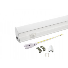 LED-linjärlysrör T5 120 cm 18 W on/off varmvit 3000K ytlampa integrerad med armatur