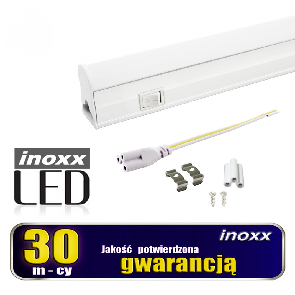 LED-linjärlysrör T5 120 cm 18W on/off neutral 4000K integrerad ytlampa med armatur