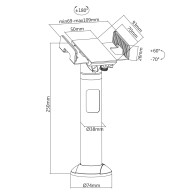 Handtag för Maclean betalterminal, POS, universal, MC-847