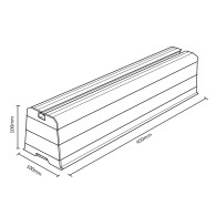 Handtag basmontering för luftkonditionering/värmepump Maclean, armens längd 450mm, PVC, 2-pack, upp till 100kg, MC-863