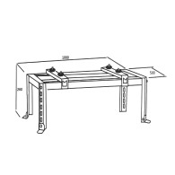 Handtag golvvinkel för Maclean luftkonditionering / värmepump, 280-870mm / 230-450mm, Max 36000 BTU, galvaniserat stål.