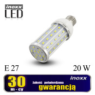 Lampa E27 LED-majs 20W metall 6000K kallt