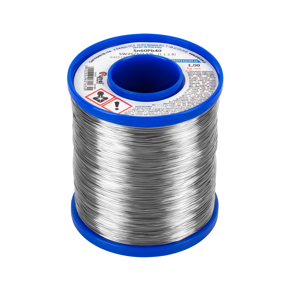 Cyna 0,50mm/1kg Sn60Pb40 CYNEL
Bly 0,50mm/1kg Sn60Pb40 CYNEL Cyna 0,50mm/1kg Sn60Pb40 CYNEL
Bly 0,50mm/1kg Sn60Pb40 CYNEL