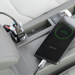 Bilöverförare med Bluetooth-funktion (2 USB-portar) | HandlaSmidigt.se