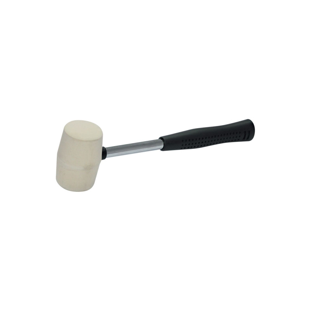 Młotek gumowy blacharski 450g fi-55mm, biały, ręk. metal-gum Młotek gumowy blacharski 450g fi-55mm, biały, ręk. metal-gum