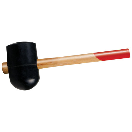 Gummiklubba 1115g, Ø 90mm, trähandtag