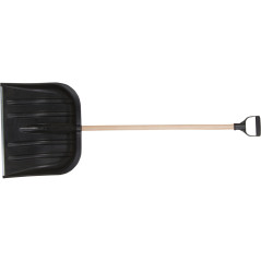 Snöskyffel 485mm, blad 395mm, träskaft med handtag | HandlaSmidigt.se