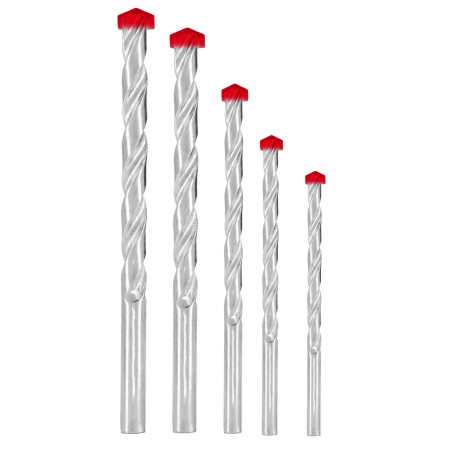 Borrsatser för betong, 5 stycken (4-10mm) i fodral.