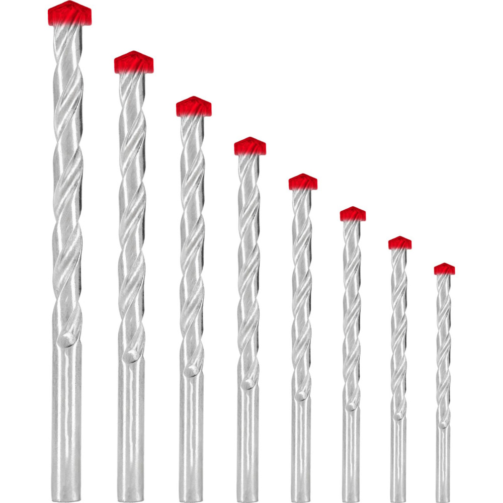 Borrsatser för betong, 8 stycken (3-10 mm) i fodral