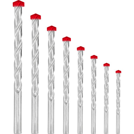 Borrsatser för betong, 8 stycken (3-10 mm) i fodral