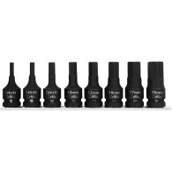 Set med 8 stycken bitnycklar. Slag. 1/2' sexkant 5-19mm proline.