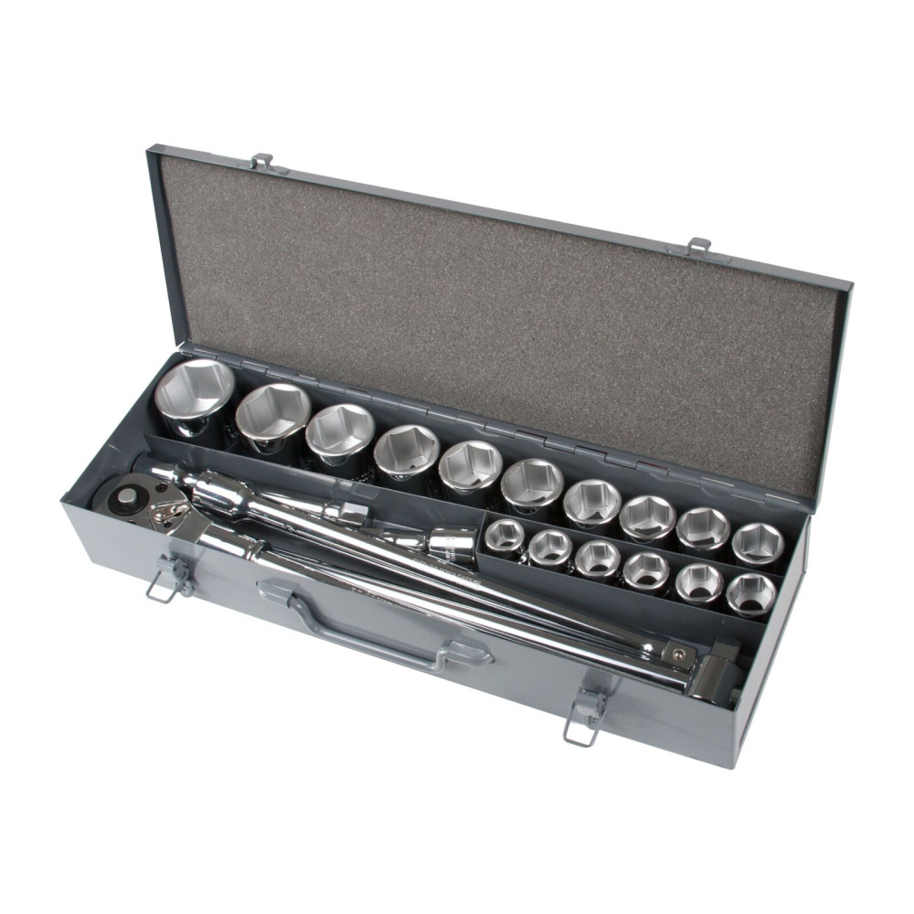 Sats med 21 stycken hylsor CV 3/4", 19-50mm Proline