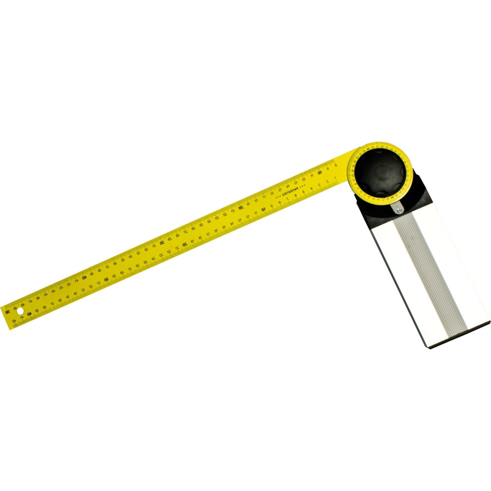 Kątomierz nastawny z podziałką l-500 aluminiowo-metalowy Kątomierz nastawny z podziałką l-500 aluminiowo-metalowy