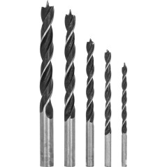 Borrsatser för trä, 5 stycken (4-10mm) i fodral