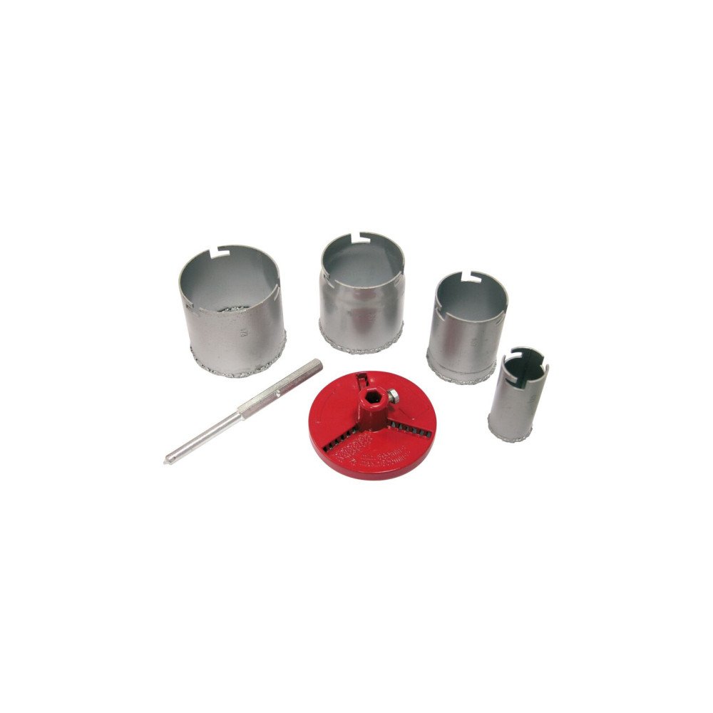 Otwornice koronowe z nasypem wolframowym 33-73mm kpl. szt.6 Otwornice koronowe z nasypem wolframowym 33-73mm kpl. szt.6