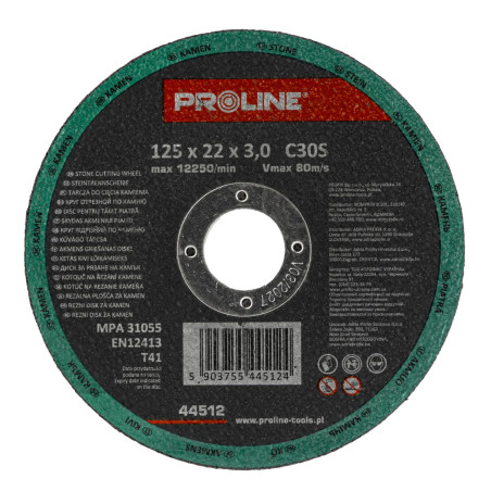 Skiva för stenskärning, t41, 125x3.0x22c30s proline