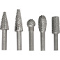 Profilerade fräsar för trä med 6 mm skaft, set om 5 stycken.