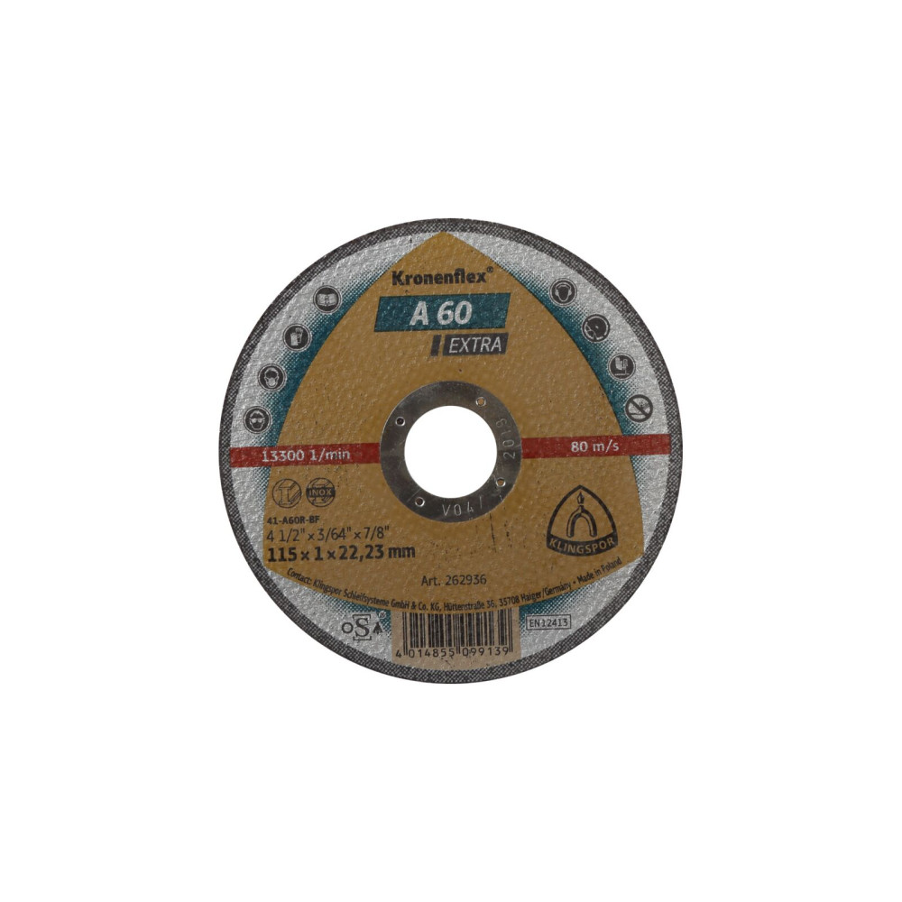 Tarcza do cięcia-metal a60extra 125*1,0*22 pł.szt.1[262937]