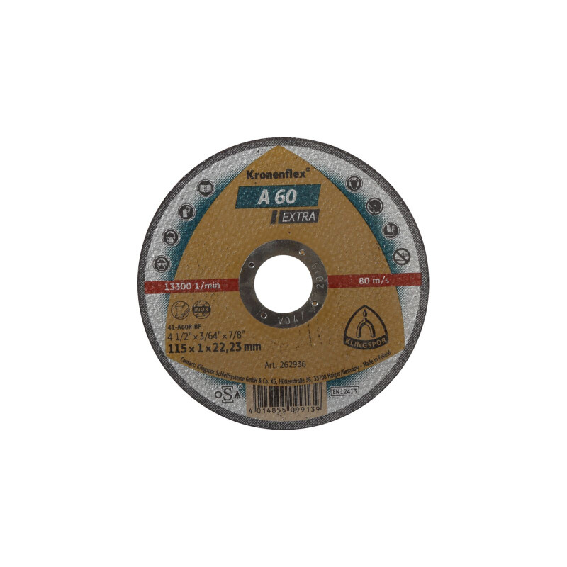 Skärande skiva-st.kw.a60extra 115*1,0*22 st.1[262936]