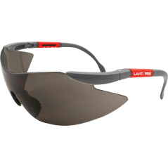 Glasögon skydd, grå, justerbar, fodral+hängare, CE, Lahti