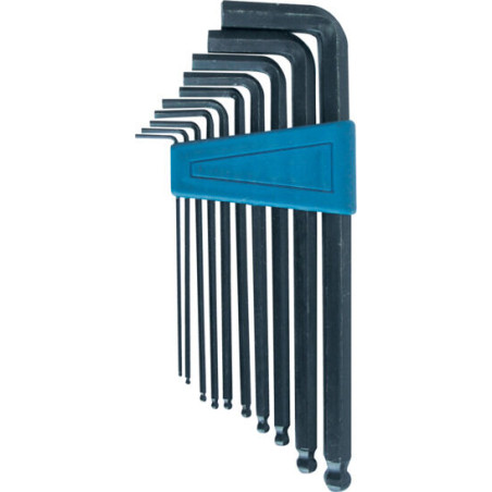 Insexnyckelsats, 10 delar, med kula 1,5-10 mm.