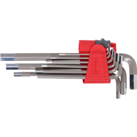 Långa sexkantnycklar set 9 st. 1,5-10mm, s2, proline