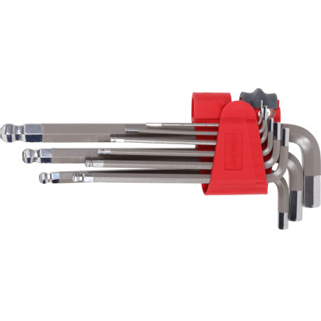 Insexnycklar med kul, 9 delar, 1,5-10 mm, s2, proline.