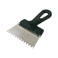 Spackelplåt rostfritt stål för notskrift 250mm tand 6x6mm