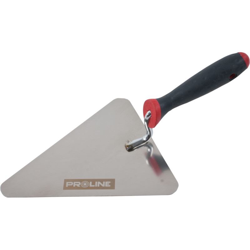 Spackelkniv trekantig, rostfri, 180 st, 160 mm bred, 180 mm djup, plasthandtag Proline.
