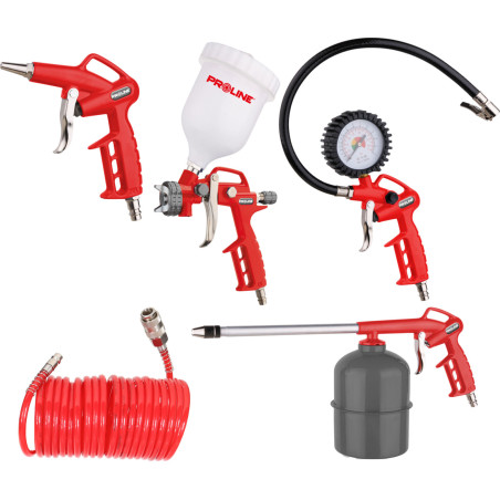 Komplett luftpistolset med 5 stycken slangar, Proline, CE
