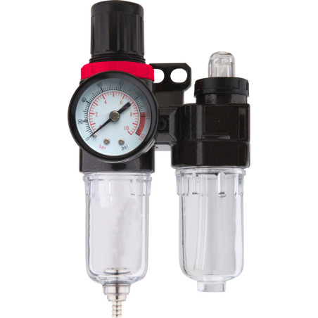 Reducer med manometer, filter och smörjare 1/4", Proline | HandlaSmidigt.se