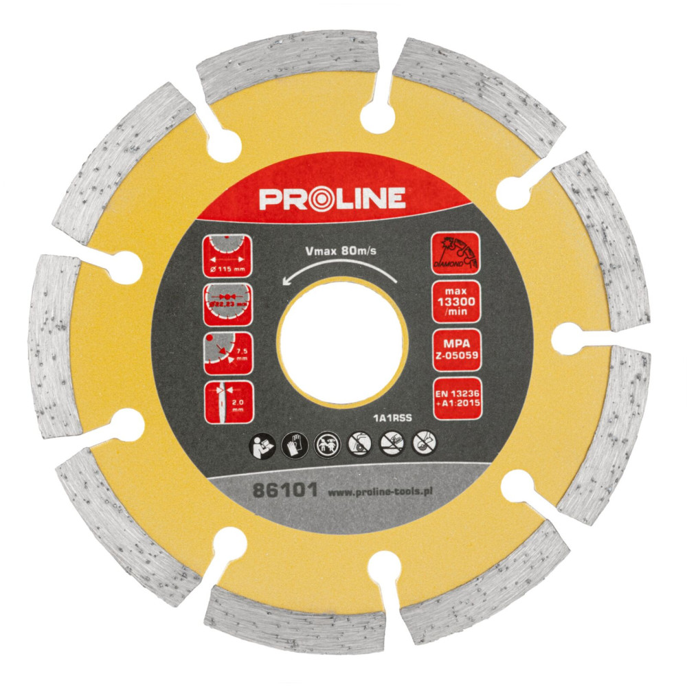 Tarcza diamentowa segment.(mat.bud)115*2.0*7.5*22.23 proline Tarcza diamentowa segment.(mat.bud)115*2.0*7.5*22.23 proline