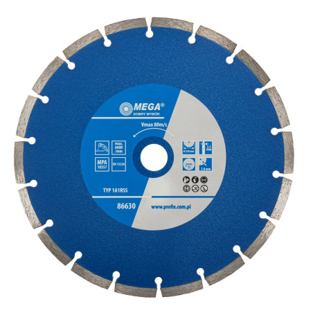 Diamantskiva segmenterad (byggmaterial) 230*2.5*7.5*22.2