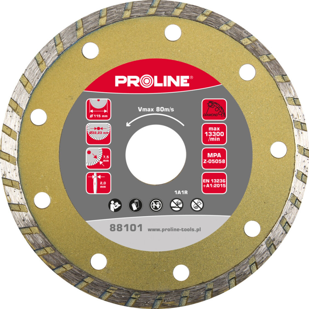 Tarcza diamentowa turbo (mat.bud) 180*2.7*7.5*22.23 proline Tarcza diamentowa turbo (mat.bud) 180*2.7*7.5*22.23 proline