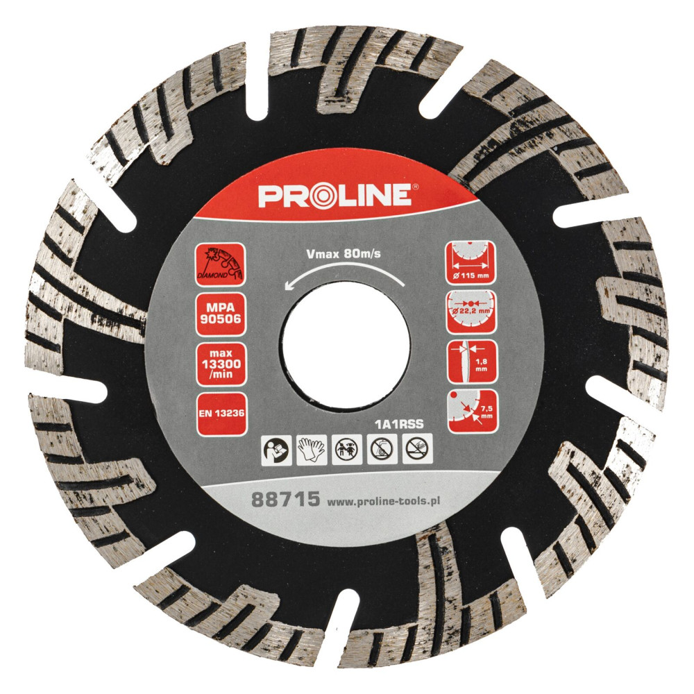 Tarcza diamentowa turbo-t (beton) 115*22.2 proline Tarcza diamentowa turbo-t (beton) 115*22.2 proline