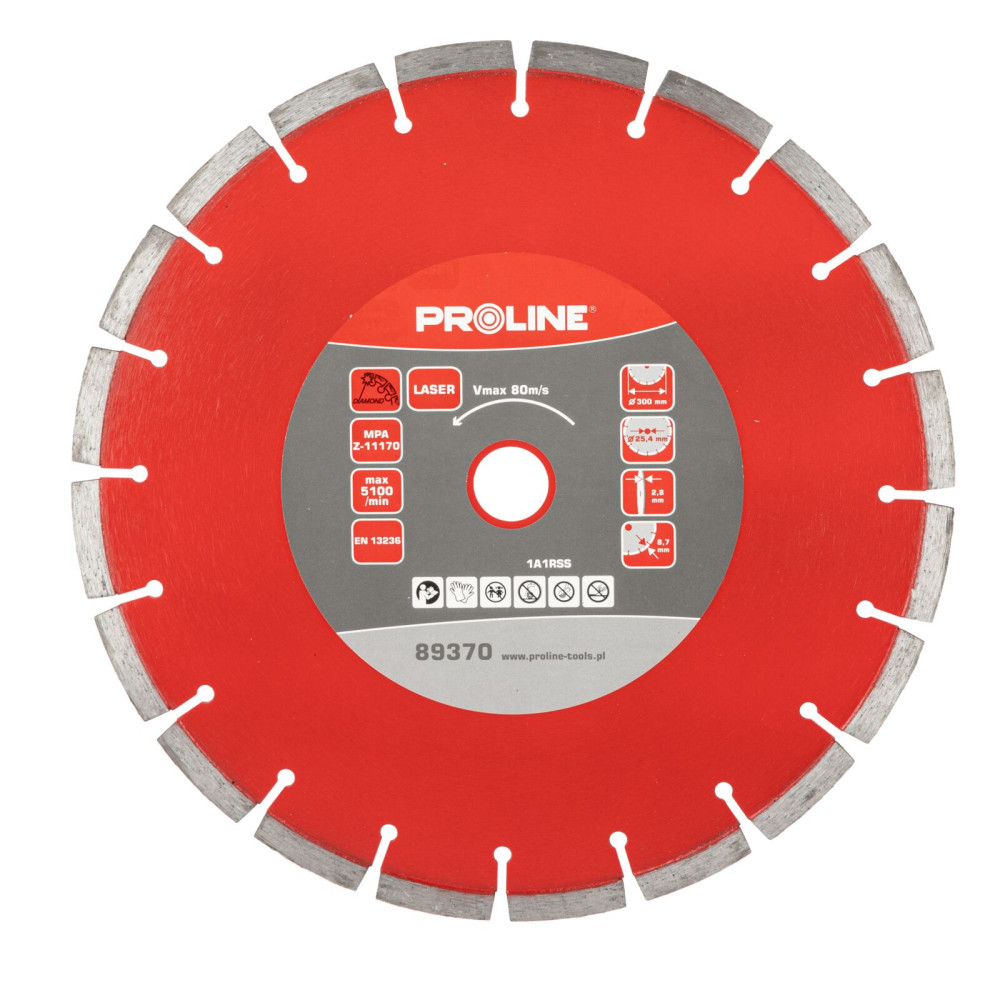 Tarcza diamentowa laser (beton) 300*2.8*8.7*25.4 proline Tarcza diamentowa laser (beton) 300*2.8*8.7*25.4 proline