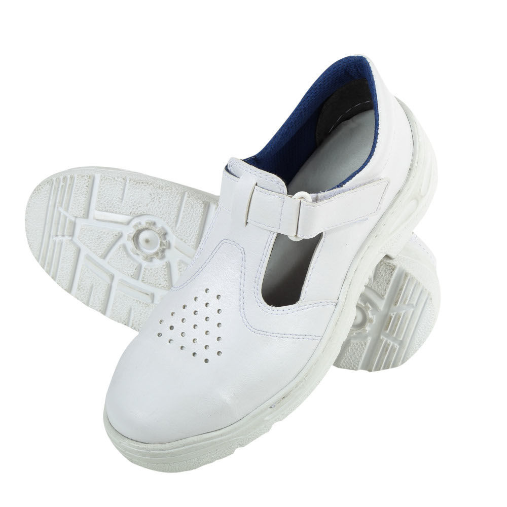 Sandaler i vitt mikrofiber, (912p/2f), s1 src, '47', ce, fagum Sandaler i vitt mikrofiber, (912p/2f), s1 src, '47', ce, fagum