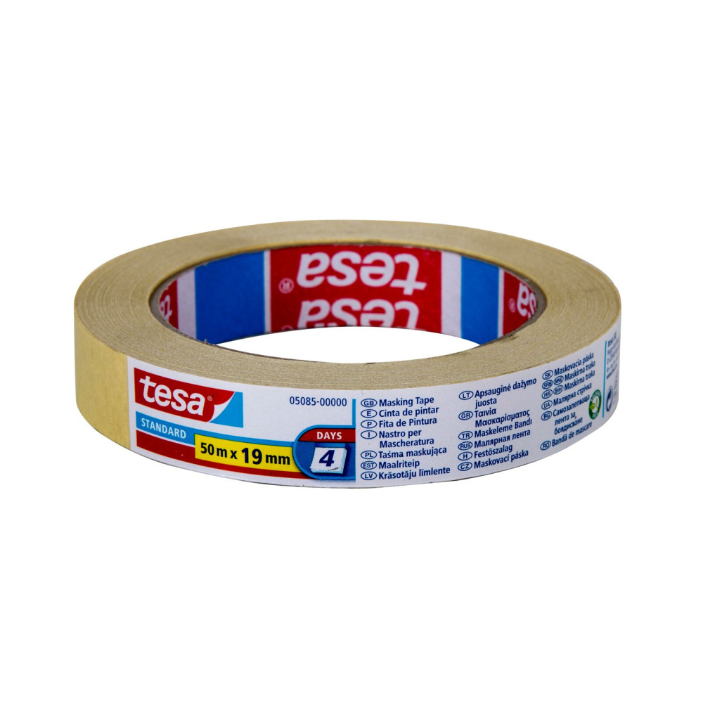 Maskeringstejp standard 4 dagar 50m:19mm Maskeringstejp standard 4 dagar 50m:19mm