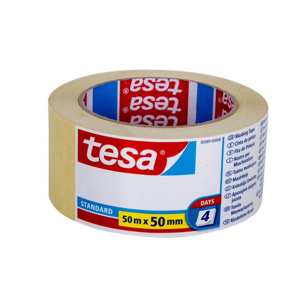 Maskeringstejp standard 4 dagar 50m:50mm Maskeringstejp standard 4 dagar 50m:50mm