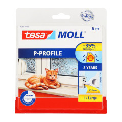 Gummipackning profil p 6m: 9mm, vit