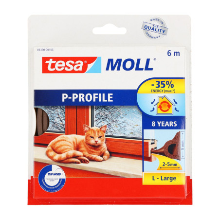 Gummipackning profil p 6m: 9mm, brun