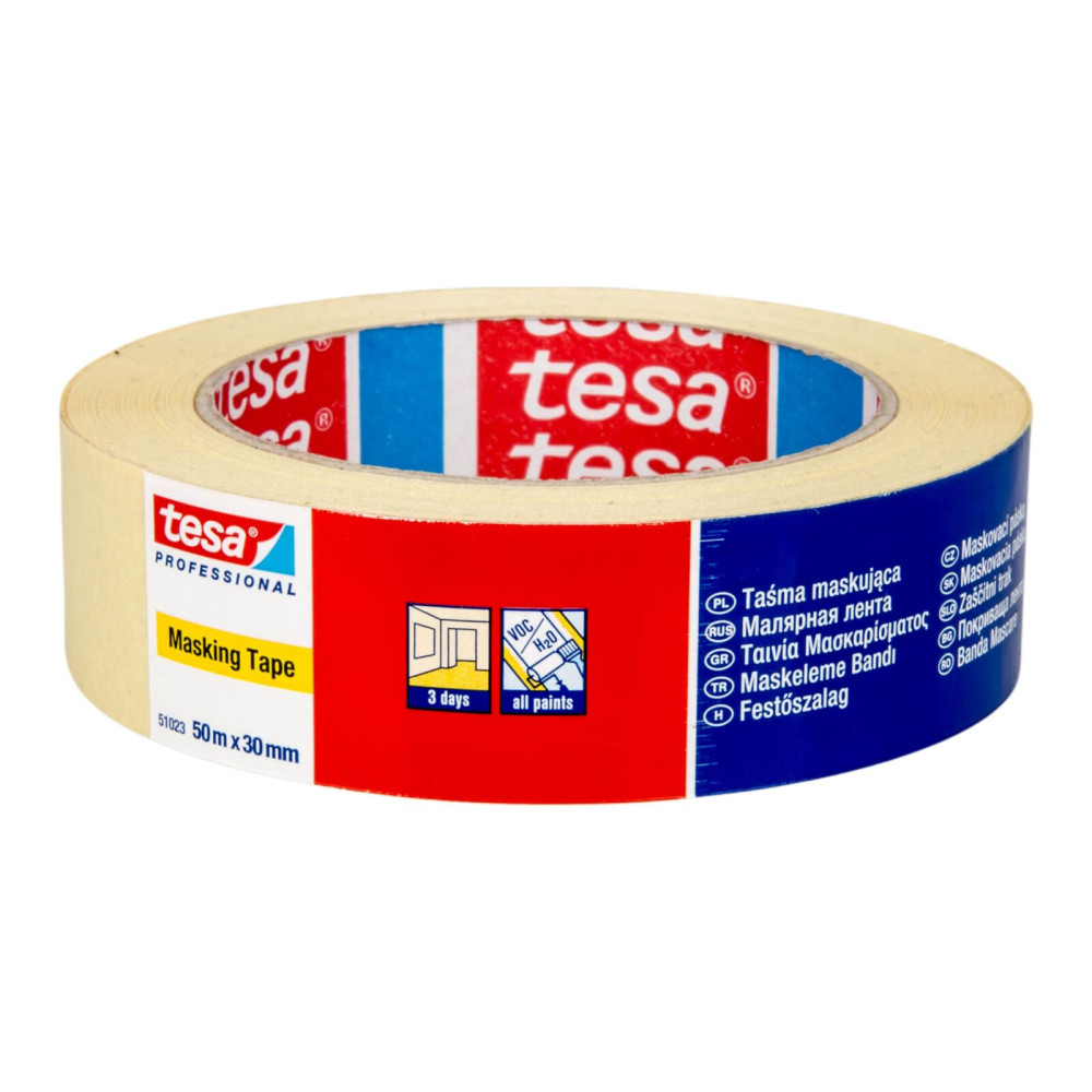 Tejp för professionell inomhusmålning 3 dagar 50m:38mm Tejp för professionell inomhusmålning 3 dagar 50m:38mm