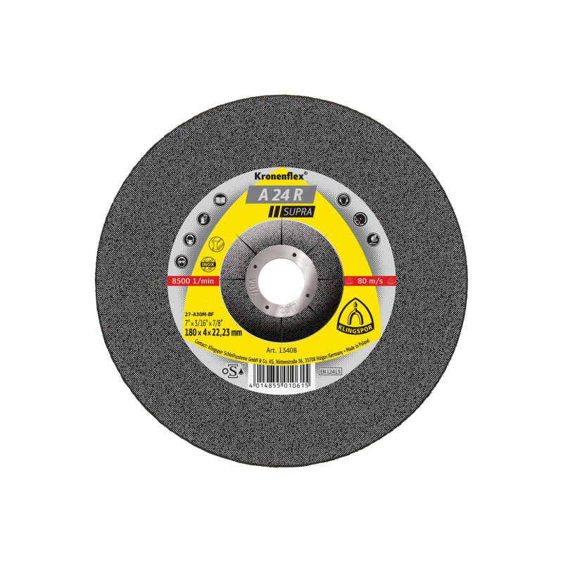 Skivskiva för stål a24r supra 125*2,5*22 st.1 (45430a)