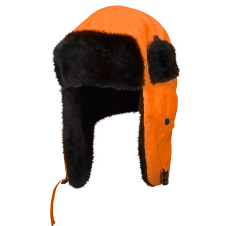 Mössor fodrade med öronlappar apelsin. l102030s, 12 st, ce, lahti